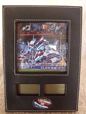 U.C. SAMPDORIA CALCIO PORTA FOTO CON CALENDARIO E OROLOGIO AL QUARZO