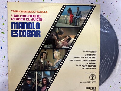 MANOLO ESCOBAR LAS CANCIONES DE PELICULA ME HAS HECHO PERDER MAYORABLE LP VINILO