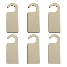6pcs Unfinished Wood Door Sign Blank Wooden Hanger Plaque Diy Craft Project Mess