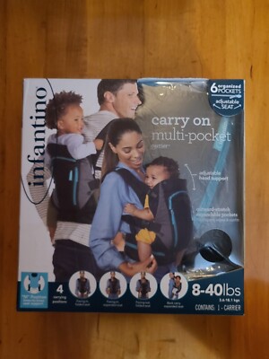 Infantino Carry On Multi-Pocket Carrier Toddler Baby Kid 8-40lbs Sling Backpack