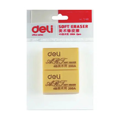 Deli 7540 eraser 6 pieces (2/pack) 