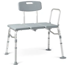 Medline Transfer Bench for Bathtubs and Showers, Adjustable (Open Box)