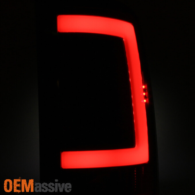 Fit 2007-2013 GMC Sierra 1500 07-14 2500HD 3500HD Black LED Tail Lights Lamps