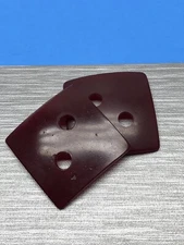 Cherry Bakelite Catalin buttons large square 1  1/2”x1  1/2” simichrome tested