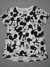 Disney Mickey Mouse Women's Shirt Medium All Over Faces Print Disneyland Shirt