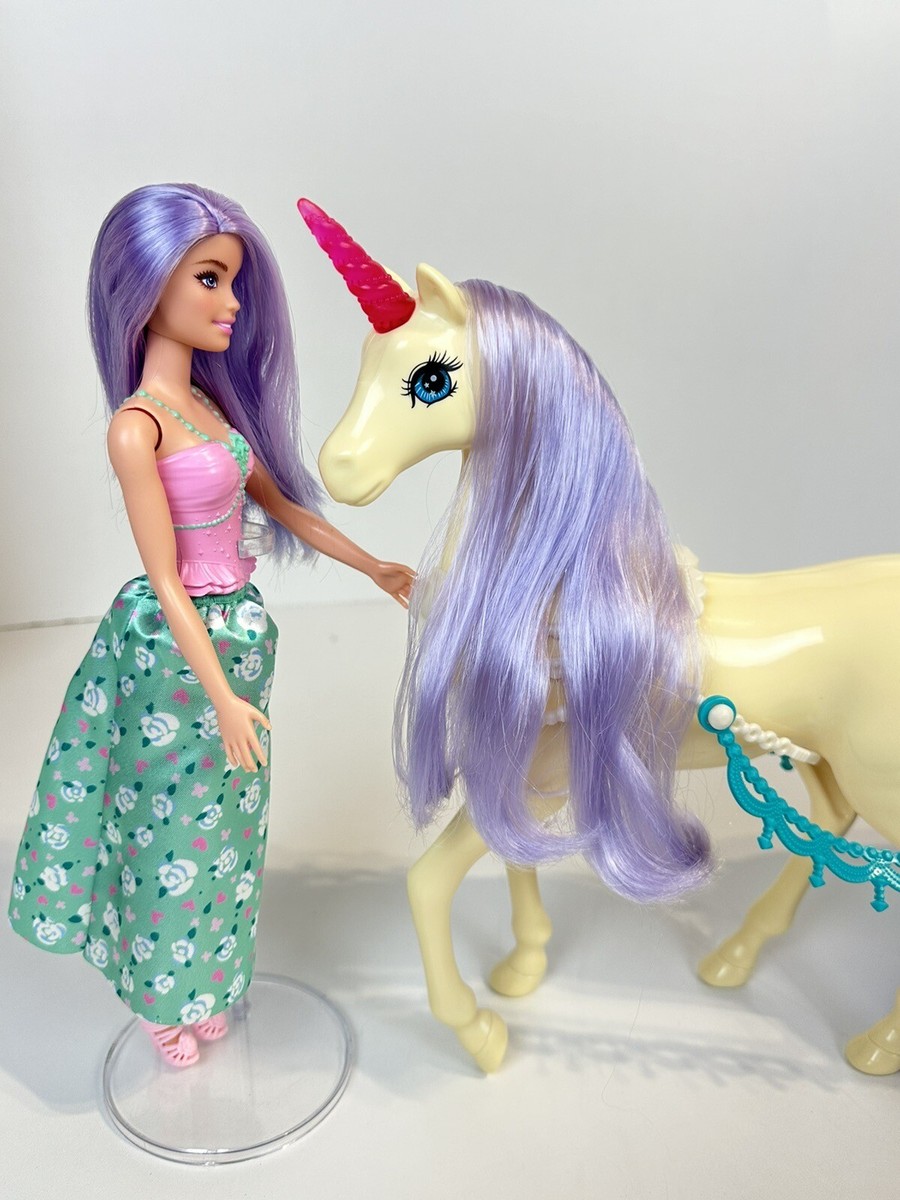 Barbie Dreamtopia Dolls Unicorn Horse And Carriage 2022 Mattel