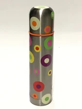 Pylones MINI KEEP COOL Thermos Vacuum Silver 7.5oz 220ml Travel Tea Polka Dots