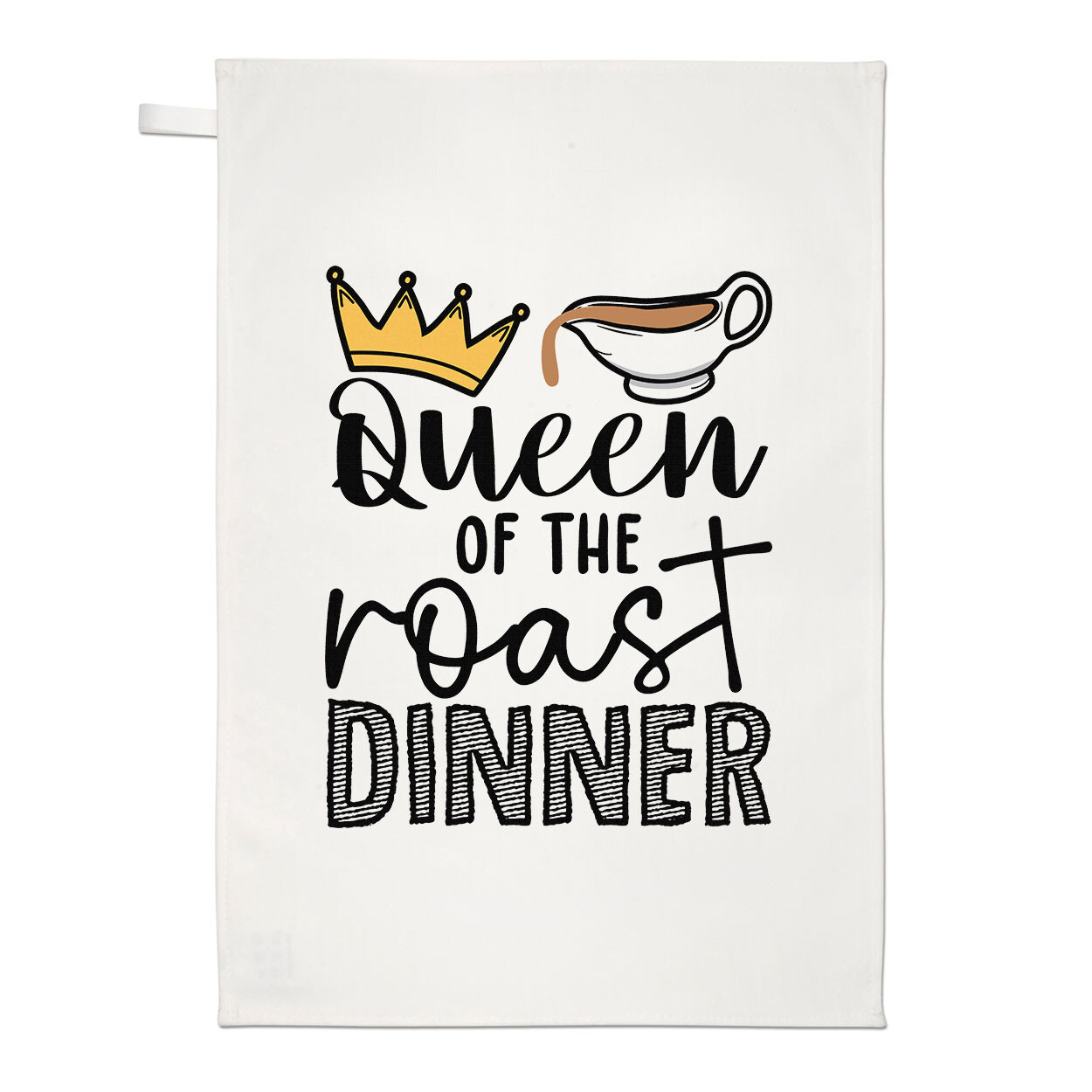 Queen Of The Roast Dinner Tea Towel Mum Mother's Day World's Best Awesome
