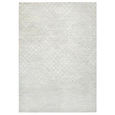 14' x 19'9" Light Gray Wool Hand Knotted Modern Design Oversized Rug R64712