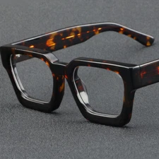 Deluxe Thick Acetate Retro Spectacles Glasses Full Rim Square Eyeglass Frames