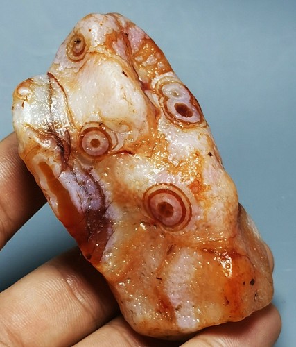 Wenwan Gems Raw Stone Natural Gobi Agate Eyes Stone-Rare Stunning Viewing - Picture 3 of 10