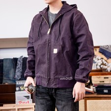 American Work Jacket Retro Loose Cotton Heavy Hooded Jacket Men's Outwear Coats