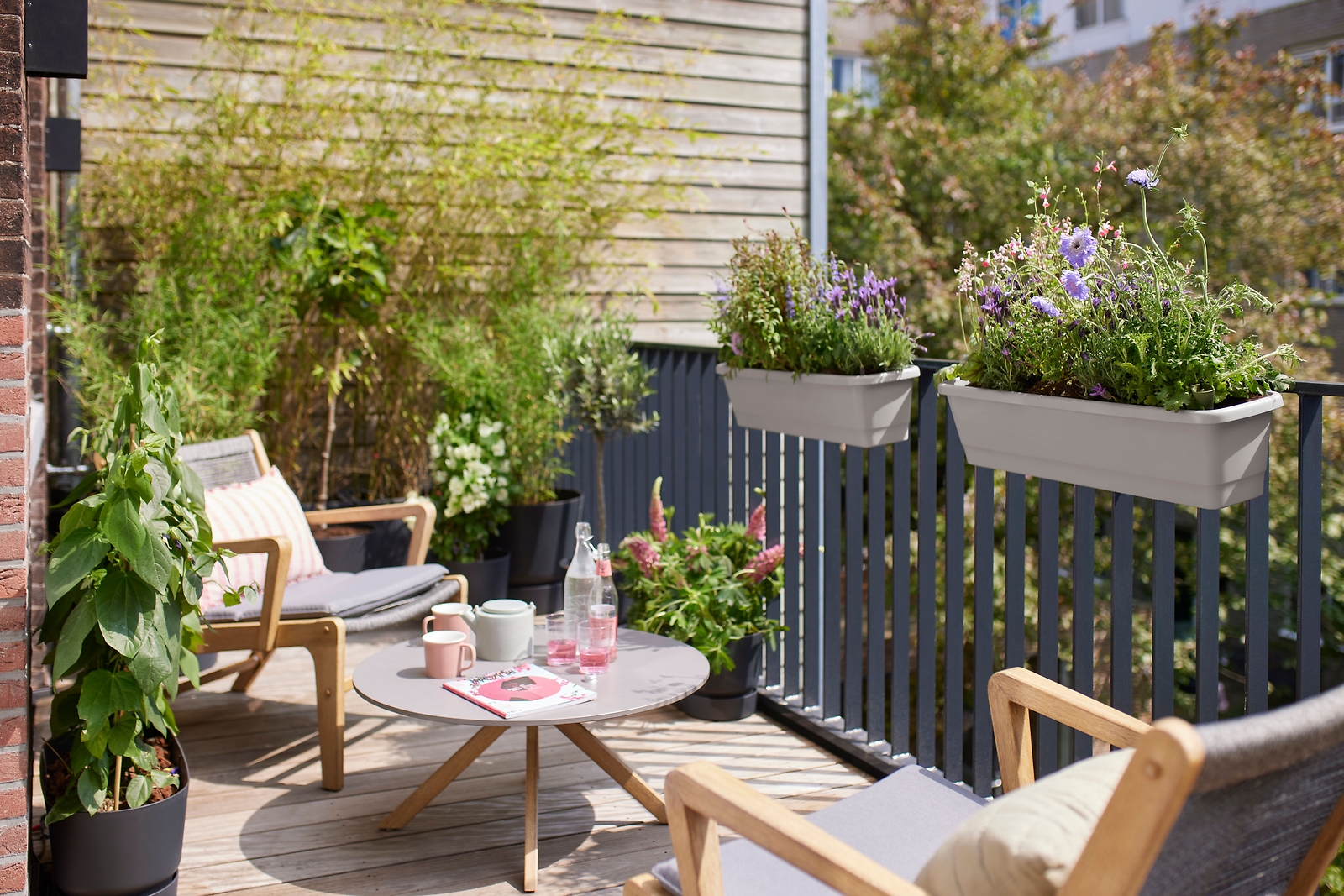 Fioriera Noa Balcony Trough Xl Warm Grey elho