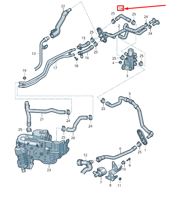 Durite de liquide de refroidissement moteur Audi Q5 FY 80B265372C