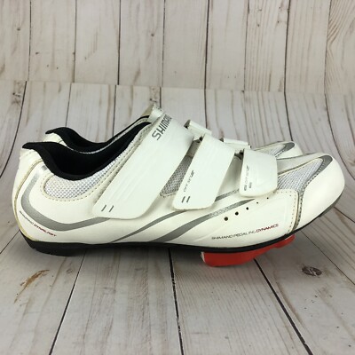Shimano Dynalast Road Low Cycling Shoes White Hook & Loop Womens