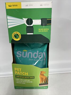 Sunday Pet Patch Repair Fix Spots and Thicken Lawn W/ Sprayer 2500sq ft