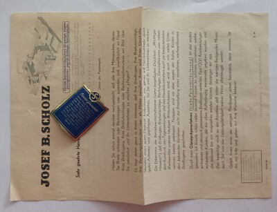 Werbung JOSEF B. SCHOLZ, Etiketten Siegelmarken Prägedruck