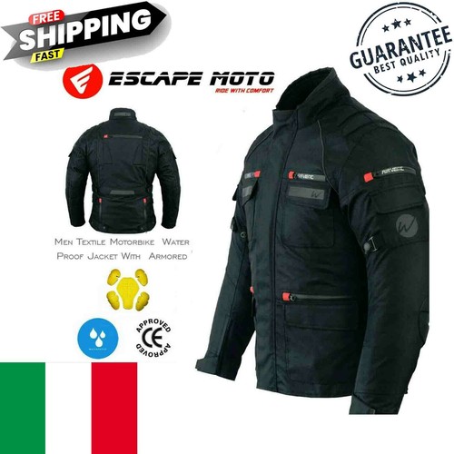 Moto Giacca Uomo Escape Pro Nero 4 Stagioni S.m.l.xl.2xl.3xl Granzia 3 Mesi  Ce | eBay