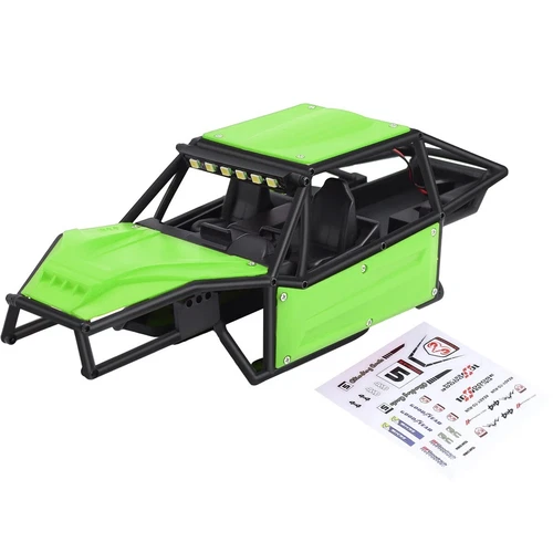 For 1/18 RC Crawler Traxxas TRX4M Nylon Rock Buggy Body Shell Kit W/ LED Light - Picture 14 of 16