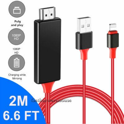 USB Phone to HDMI Mirror Cable 1080P For Apple iPhone 13 Pro/13 Pro Max 13 Mini