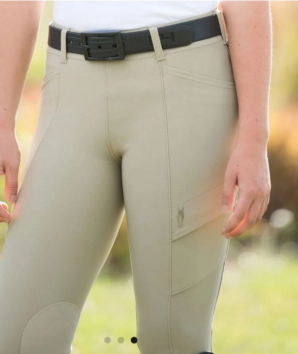Pantalon D'équitation Irideon Cadence Patch Breeches – Femme XL, Pull-on, Gris