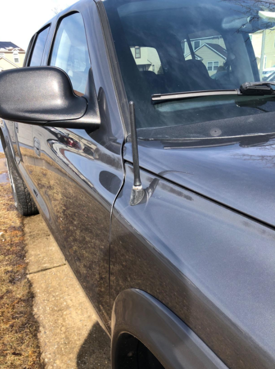 4-Inch Short Black Aluminum Antenna Mast For 1997-2011 Dodge Dakota - AM/FM, Direct Replacement