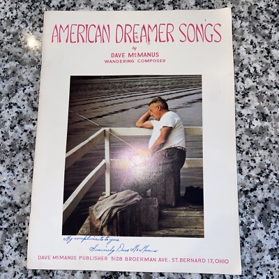 American Dreamer Songs by Dave McManus Signed - Wandering Composer Piano