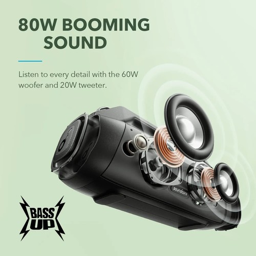 Soundcore Motion Boom Plus Outdoor Speaker For Camping Bluetooth 5.3 20H IP67 - Picture 3 of 7