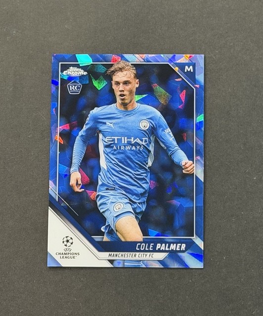 2021-22 Topps Chrome UEFA #135 Cole Palmer Blue Sapphire Refractor RC