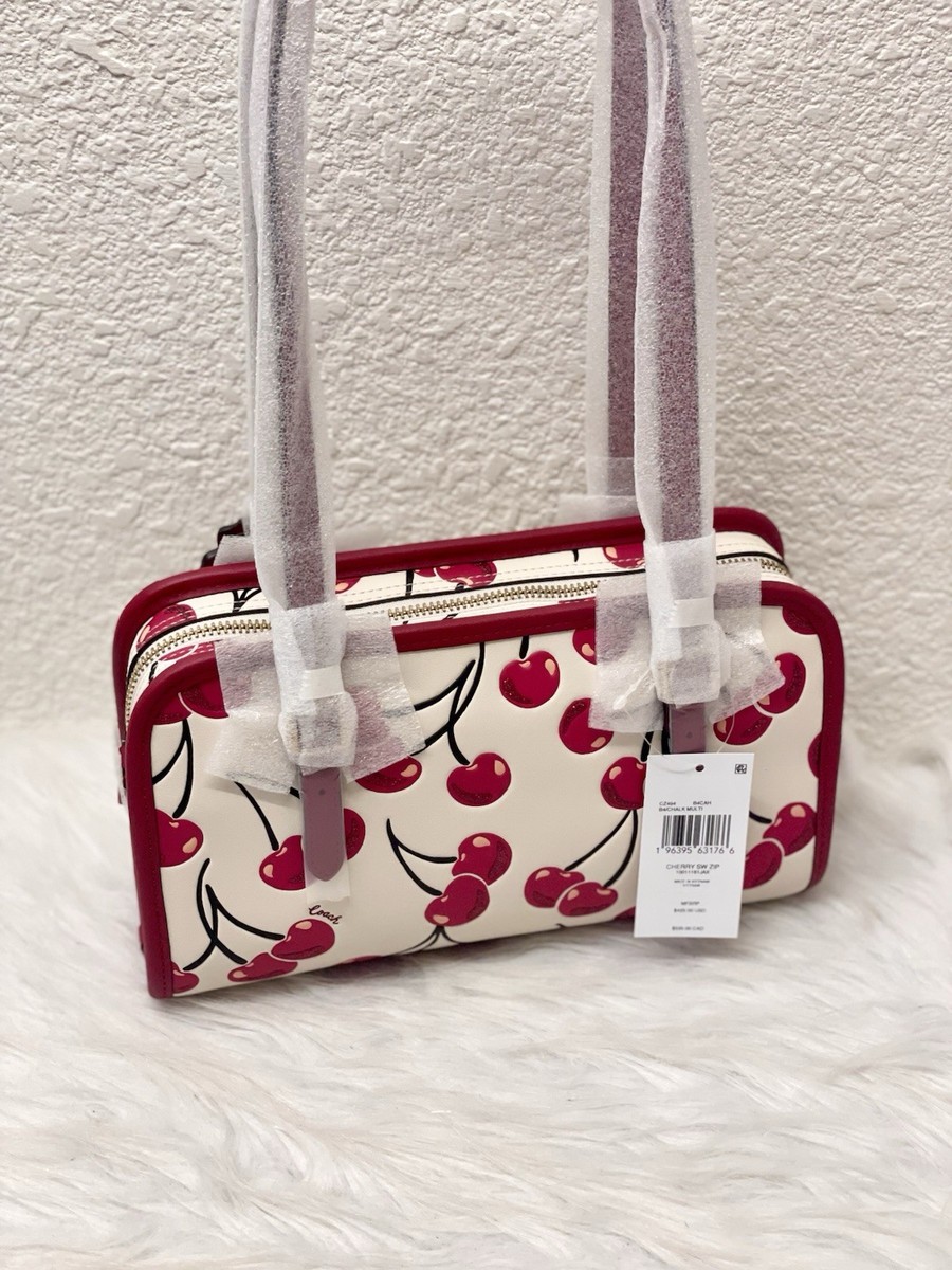 NWT Coach Swing Zip Bag With Cherry Print $425 NWT CZ494 | eBay