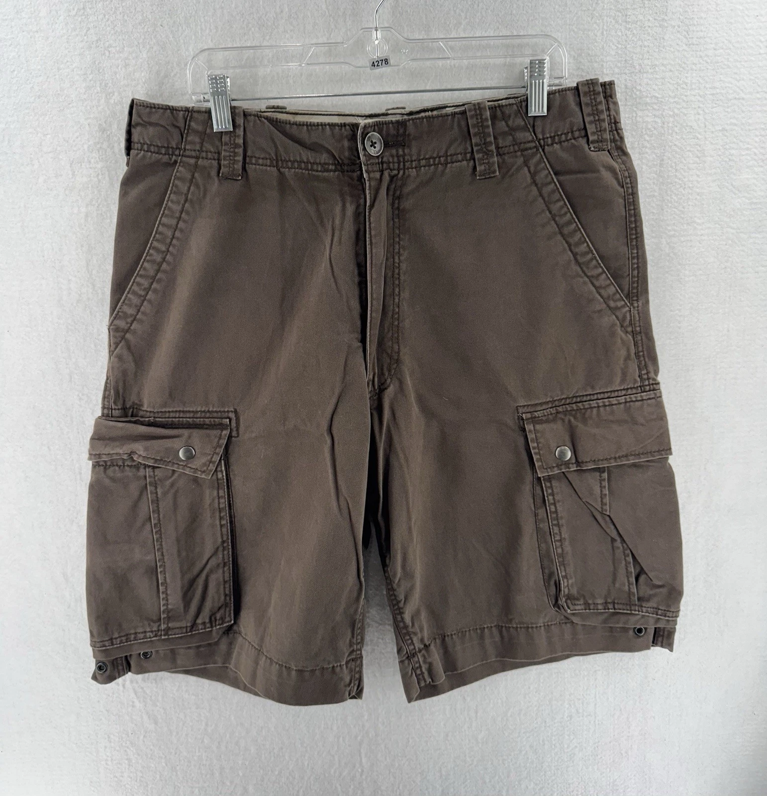 Levis Cargo Shorts Mens Adult 36 Brown Khaki Chino Baggy Pockets