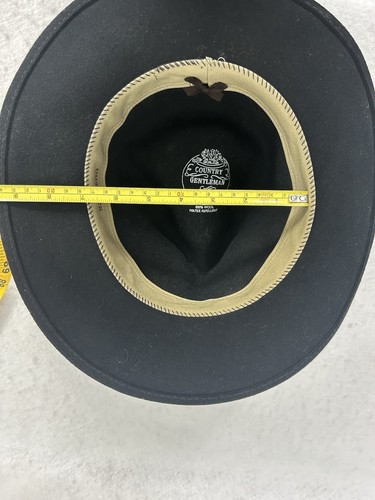 Gorra negra Country Gentleman Lite fieltro Outback 100 % lana repelente al agua - Imagen 10 de 10