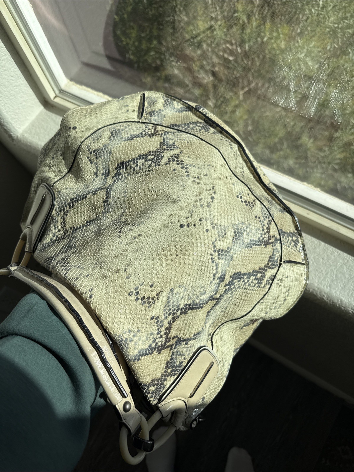 Coach Kristin Embossed Python Metallic Leather Sh… - image 5