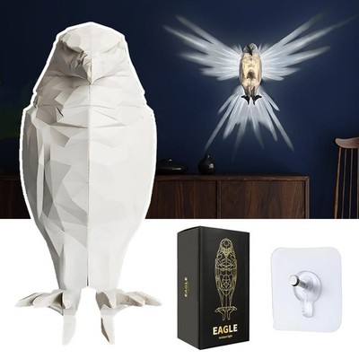 Bald Eagle Wall Light, 3D Tier LED Wandleuchte,Owl Wall Light Eagle Lamp,Luminou
