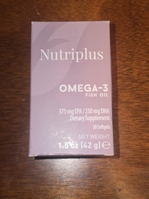 Farmasi Nutriplus Omega-3 Fish Oil 375mg EPA/250 Mg DHA 30 Soft Gels 1.5 Oz