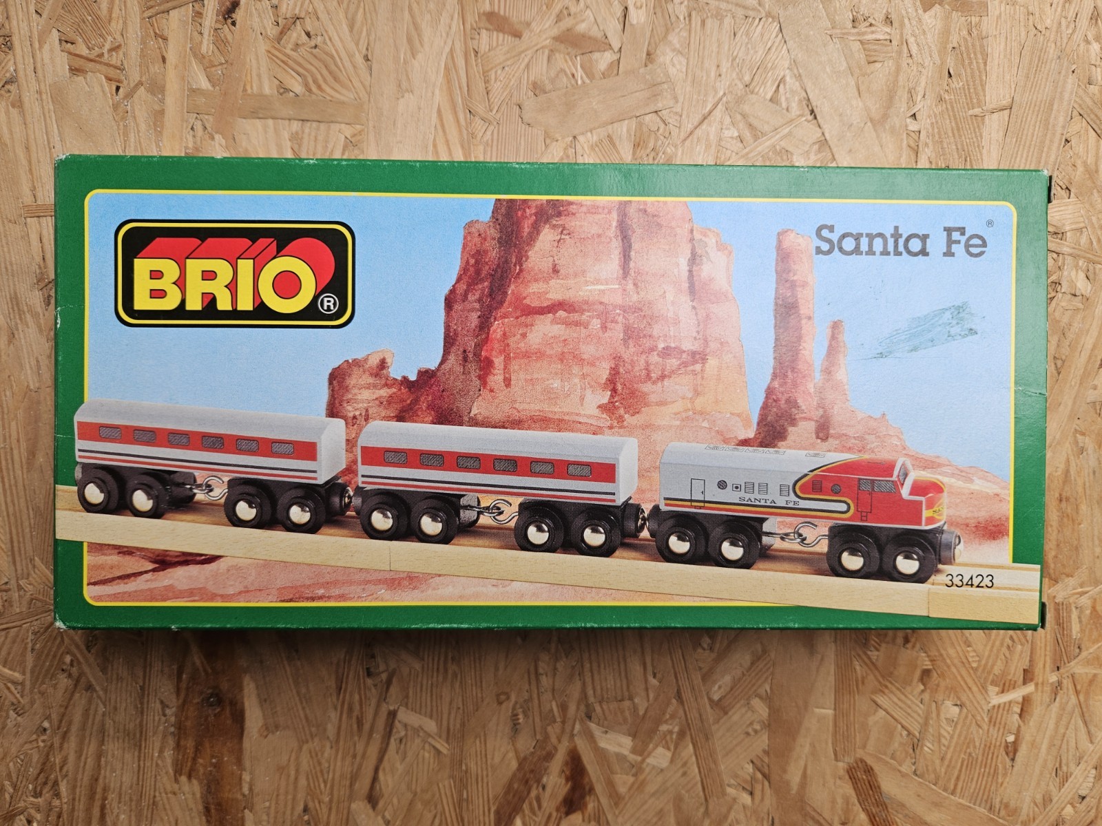 Vintage Brio Santa Fe 33423 Wooden Train New Boxed 1997 Leaflets Excellent