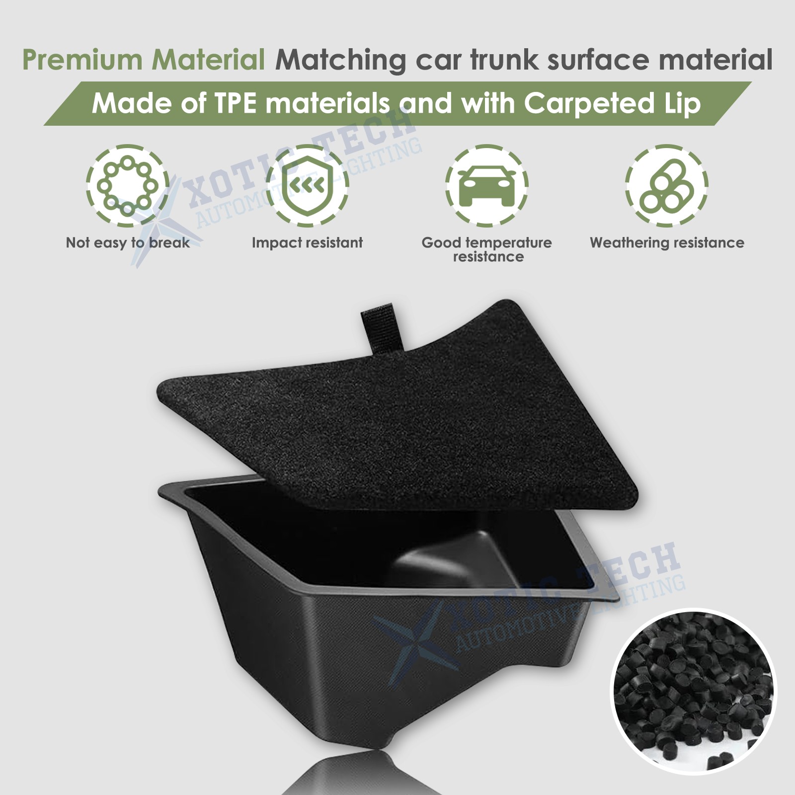 Trunk Cargo Side Storage Organizer Bins Pocket Box for Tesla Model 3 Highland