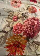 RARE Pottery Barn Chrysanthemum Mums Floral Duvet Cover Queen Sham Set
