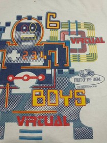 Vintage Virtual Boy 1990s Game Console Nintendo Robot 3D Promo Rare Shirt L