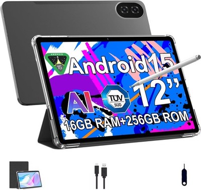 2025 Neu Gaming 10''/12''Tablet Android15 Tablet 22GB RAM 256GB SIM2 LTE 5G Tablet