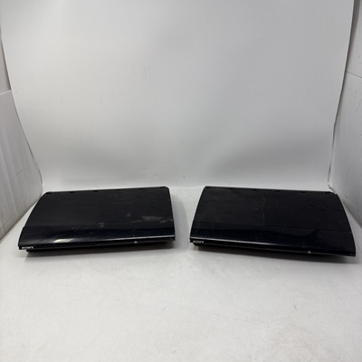 #ad #ad Lot 2 Broken Sony PlayStation3 PS3 Super Slim Consoles Parts Repair CECH 4001B $89.99