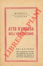On. Terracini - Atto d'accusa dell'opposizione. Trucidati dalla polizia il 9 ge