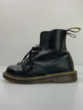 Dr.Martens Lace Up Boots Us7 Blk Leather 1460 8 Hole Made In England InM62