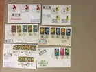Six Israel registered covers with multiple FLOWERS stamps:4X fdc,2X special canc