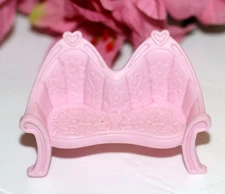 2003 Fisher Price Mattel Sweet Streets PINK Settee Loveseat Sofa French style