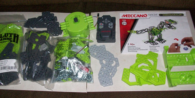 MECCANO TECH MECCASAUR MAKER SYSTEM 16304 BOOK & PARTS USED NO BOX