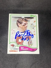 Pat Tilley 1982 Topps #475 St. Louis Cardinals Auto Autographed Signed NFL Card