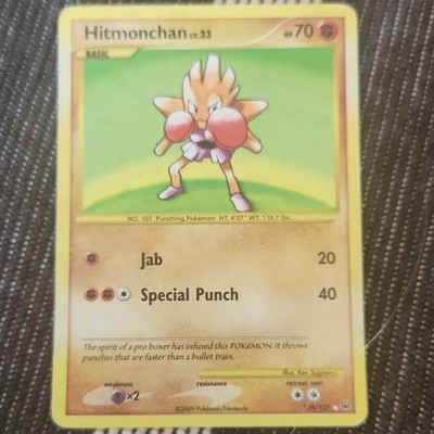 pokemon cards hitmonchan Pokemon Platinum Secret Rare Holo Hitmonchan #129