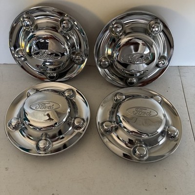 97-04 OEM Ford 5 Lug Chrome Center Caps - Set of 4 - F150 Excursion YL34-1A096-C