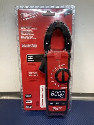 New MILWAUKEE Heavy-Duty 2236-20 Clamp Meter Hvac/R True-RMS 600 Amp AC
